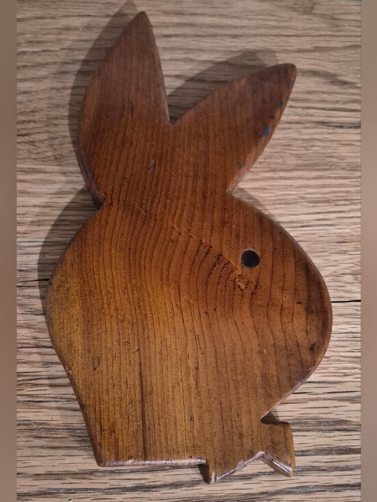 Other - Handmade, Hand-cut wooden Plaque shaped in a iconic Bunny Silhouette
